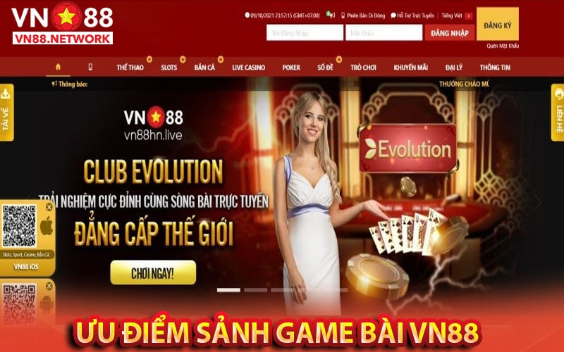 Các ưu điểm sảnh game bài vn88 cung cấp 