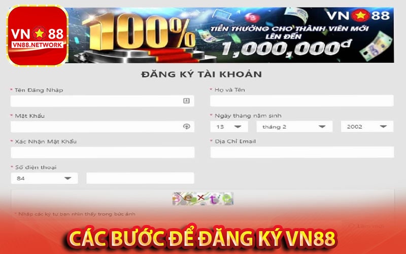 Các bước để đăng ký vn88 cho tân thủ mới tham gia 